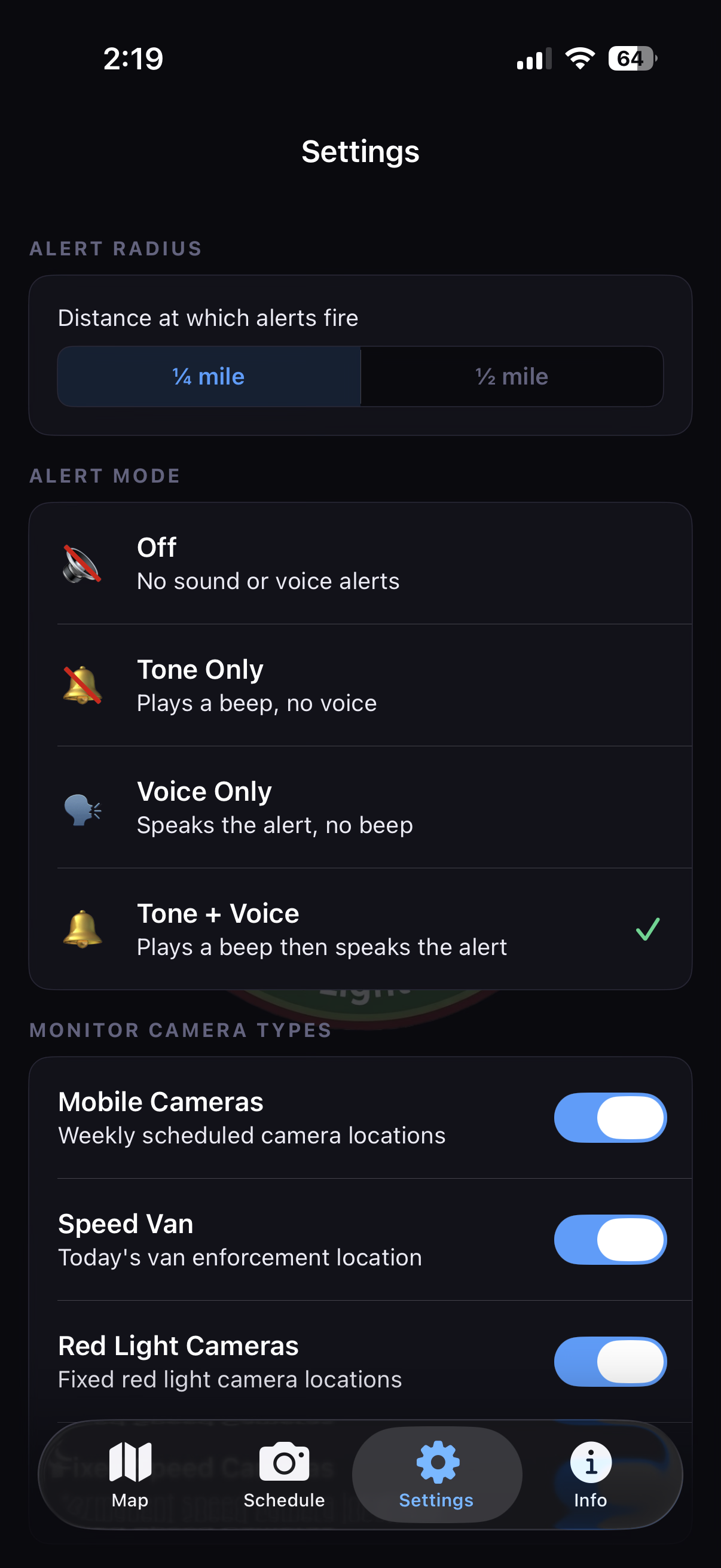 App settings